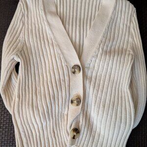 Cream cropped cardigan